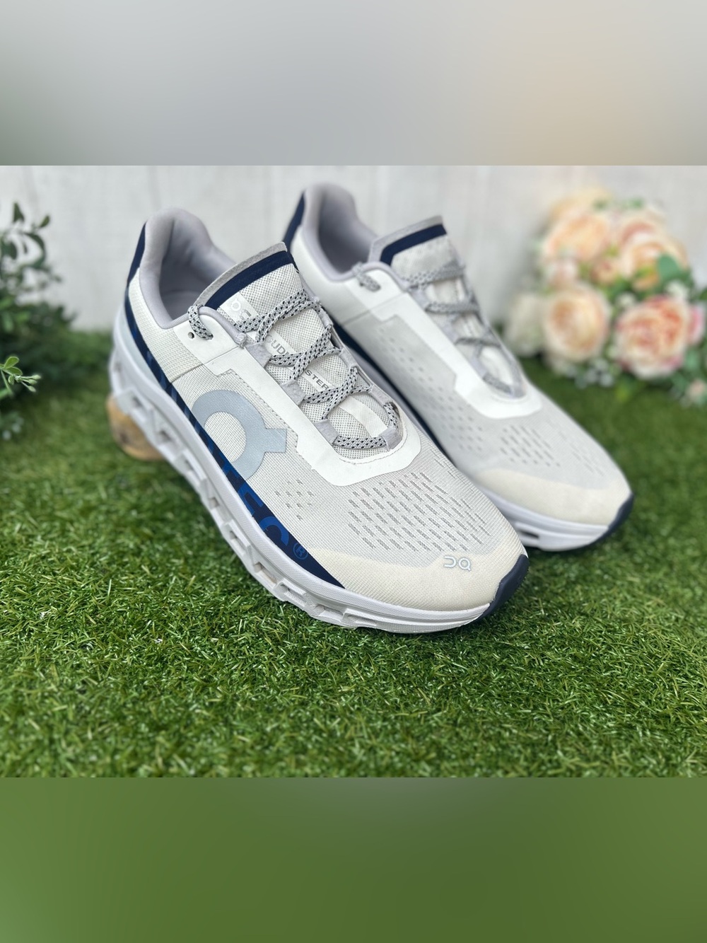 On Running Cloudmonster Ivory | Midnight men size 10 gently used - Picture 6 of 16